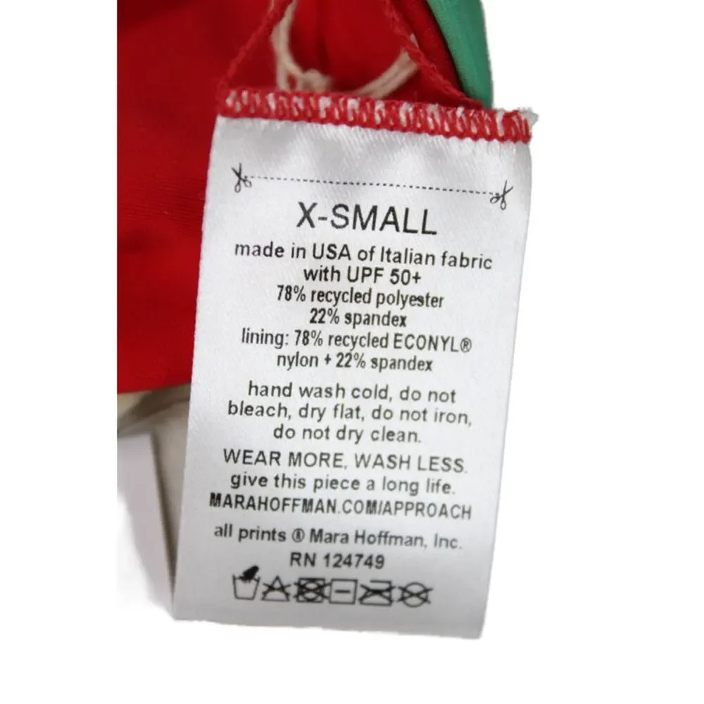 Mara Hoffman Swim Womens Swimwear Tied Cheeky Bottom Multicolor Size XS